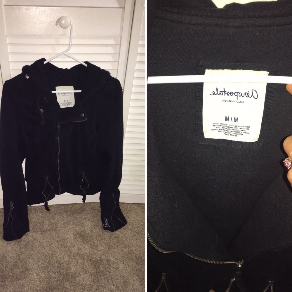 A black military like jacket